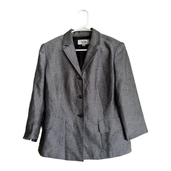 Le Suit Women's Gray Skirt Suit, Size 8, Pre-owned - Picture 1 of 6